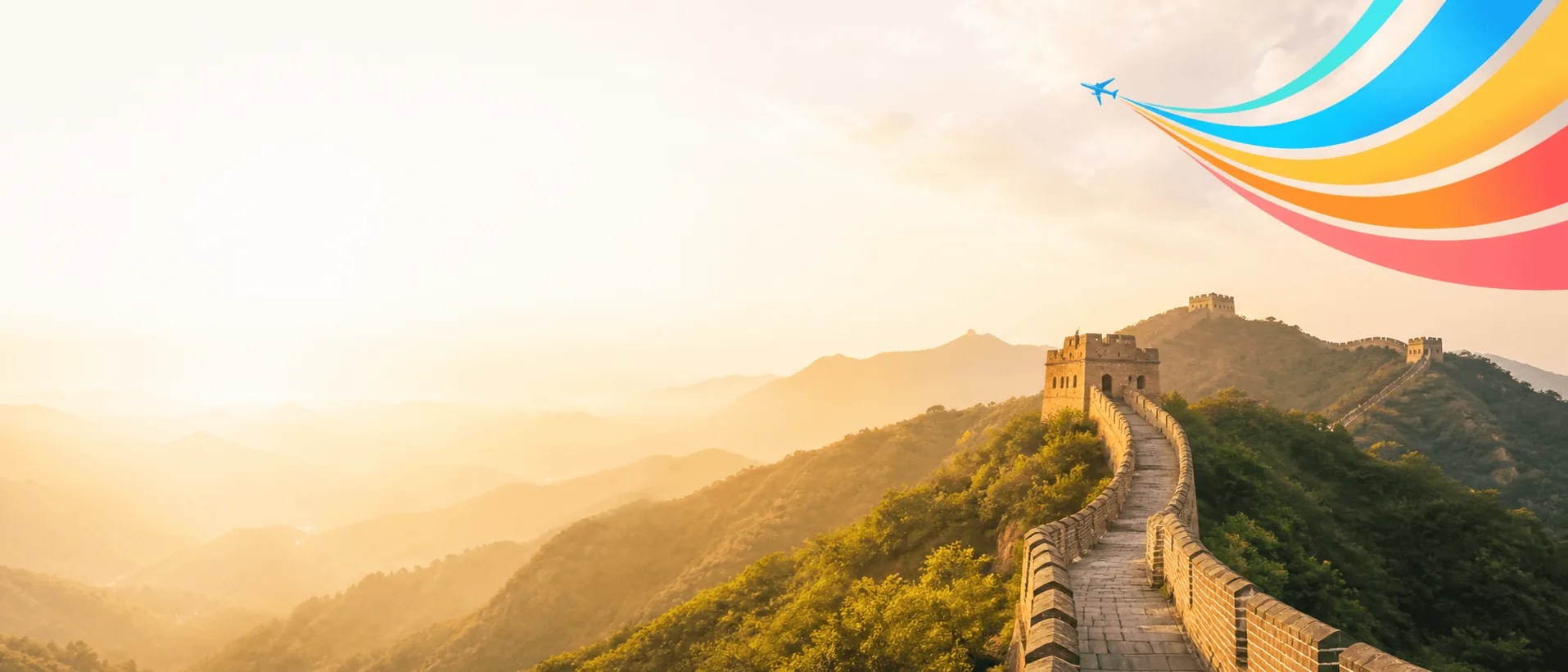 Colorful China travel collage